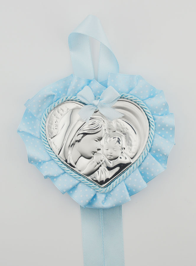 Regalo di Battesimo - Sopraculla Cuore Vergine con Bambino (pic 1)