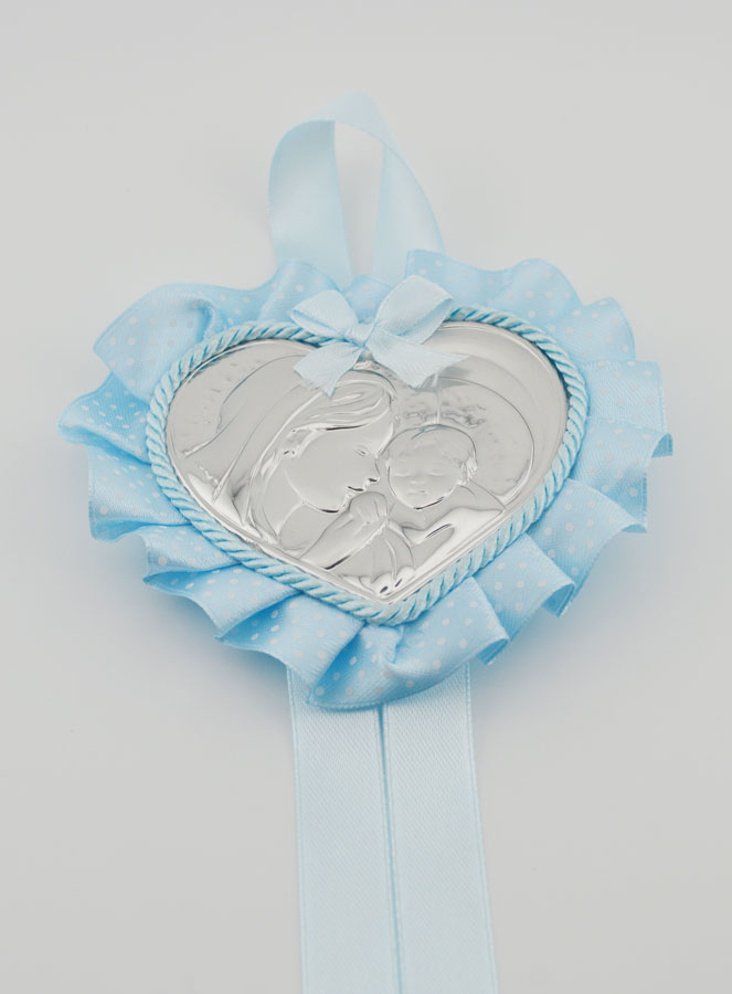 Regalo di Battesimo - Sopraculla Cuore Vergine con Bambino (pic 2)