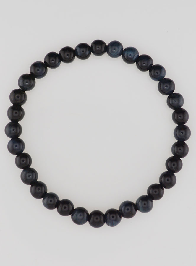 Bracciale in Pietra Naturale di Occhio di Falco - 6mm (pic 1)