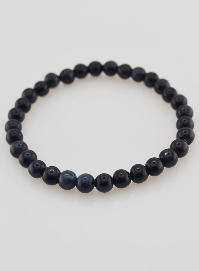 Bracciale in Pietra Naturale di Occhio di Falco - 6mm (pic 2)