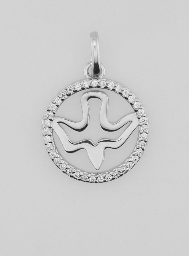 Medaglia di Cresima Traforata 15mm - Spirito Santo (pic 1)