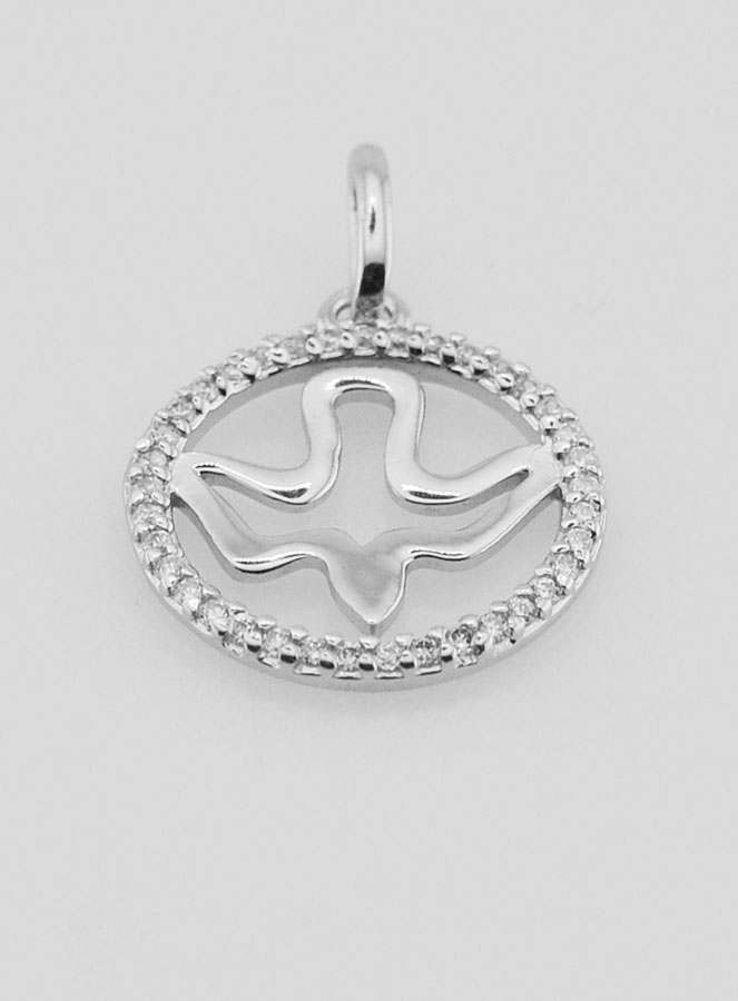 Medaglia di Cresima Traforata 15mm - Spirito Santo (pic 2)