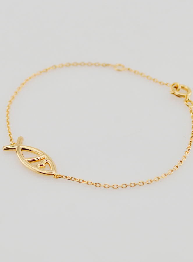 Braccialetto Religioso Ichtus - Placcato Oro (pic 3)