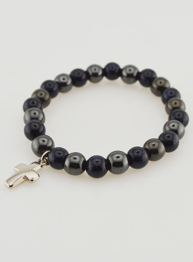 Bracialetto Pietre Naturali - Ematite & Sole Blu (pic 3)