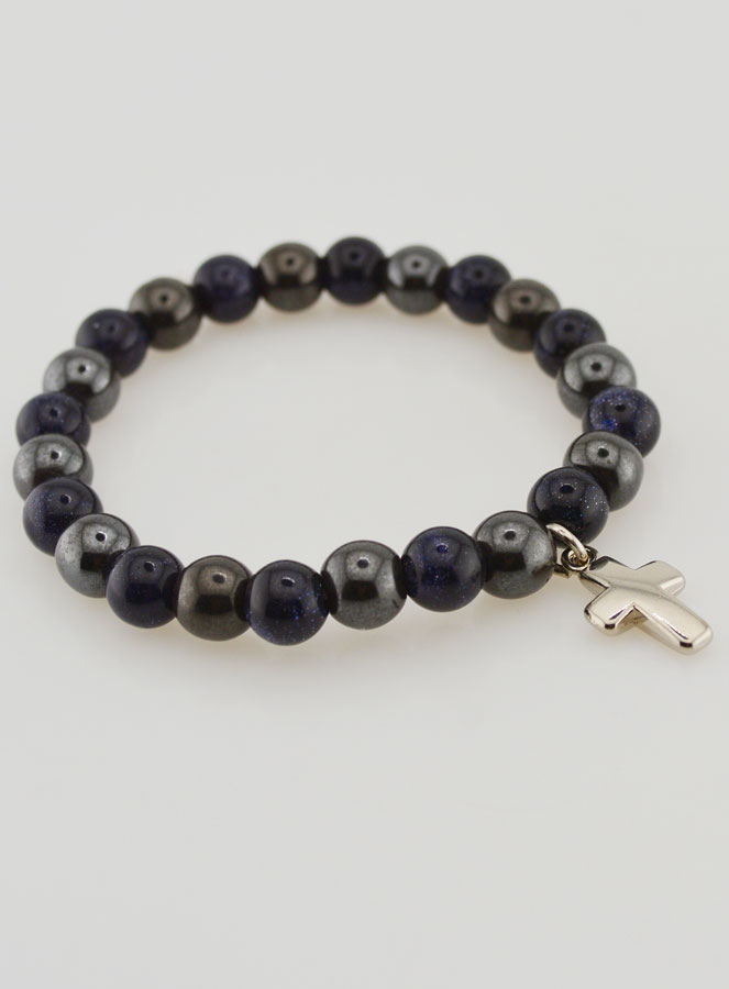 Bracialetto Pietre Naturali - Ematite & Sole Blu (pic 4)