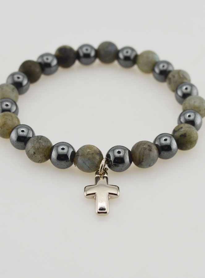 Bracciale Con Croce - Ematite & Labradorite (pic 2)