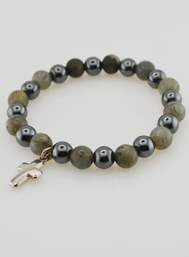 Bracciale Con Croce - Ematite & Labradorite (pic 3)
