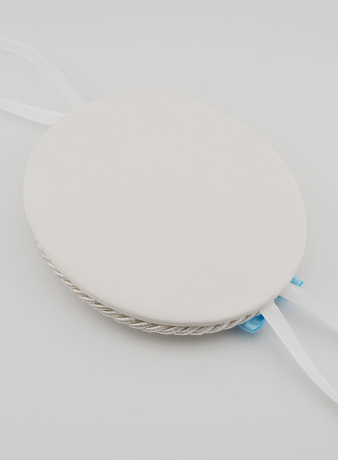 Regalo di Battesimo - Sopraculla in Pelle Sacra Famiglia (pic 4)