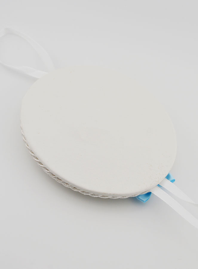 Regalo di Battesimo - Sopraculla in Pelle Vergine con Bambino (pic 4)