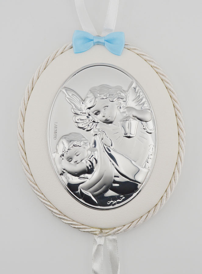 Regalo di Battesimo - Sopraculla in Pelle Angelo Lanterna (pic 1)