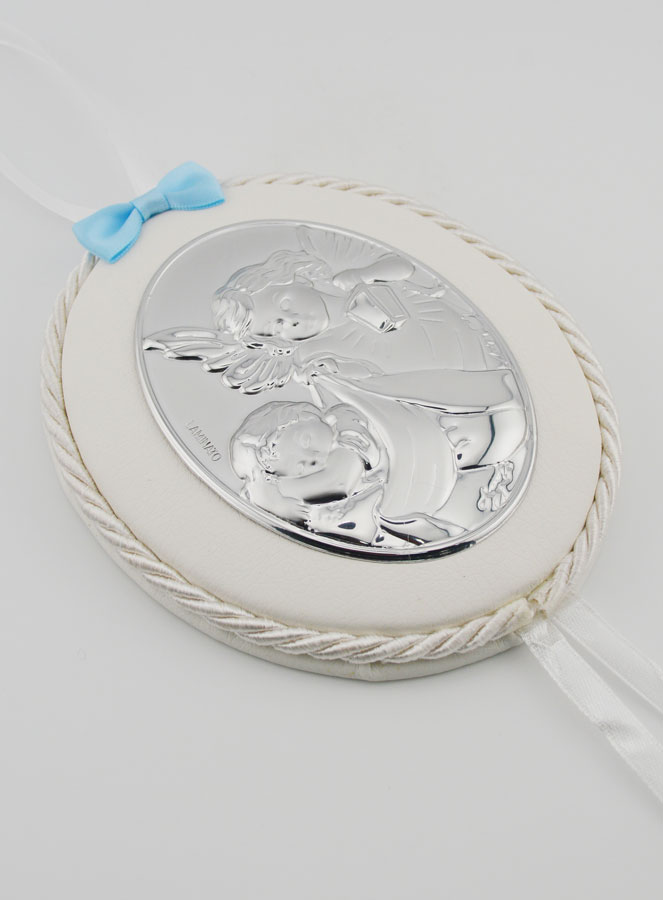 Regalo di Battesimo - Sopraculla in Pelle Angelo Lanterna (pic 3)