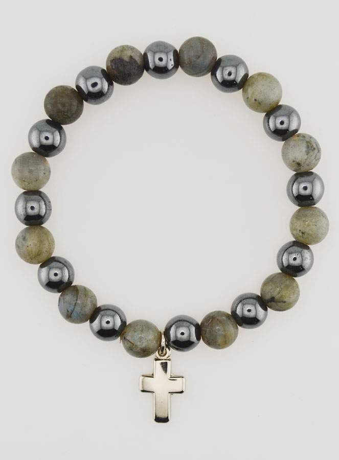 Bracciale in Pietre Naturali- Ematite & Labradorite (pic 1)