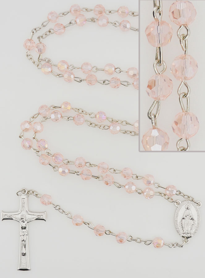 Rosario Perle Sfaccettate Rosa - Miracolosa (pic 1)