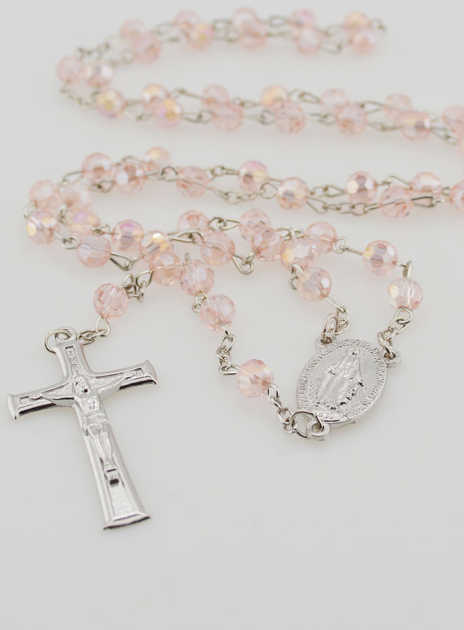 Rosario Perle Sfaccettate Rosa - Miracolosa (pic 2)