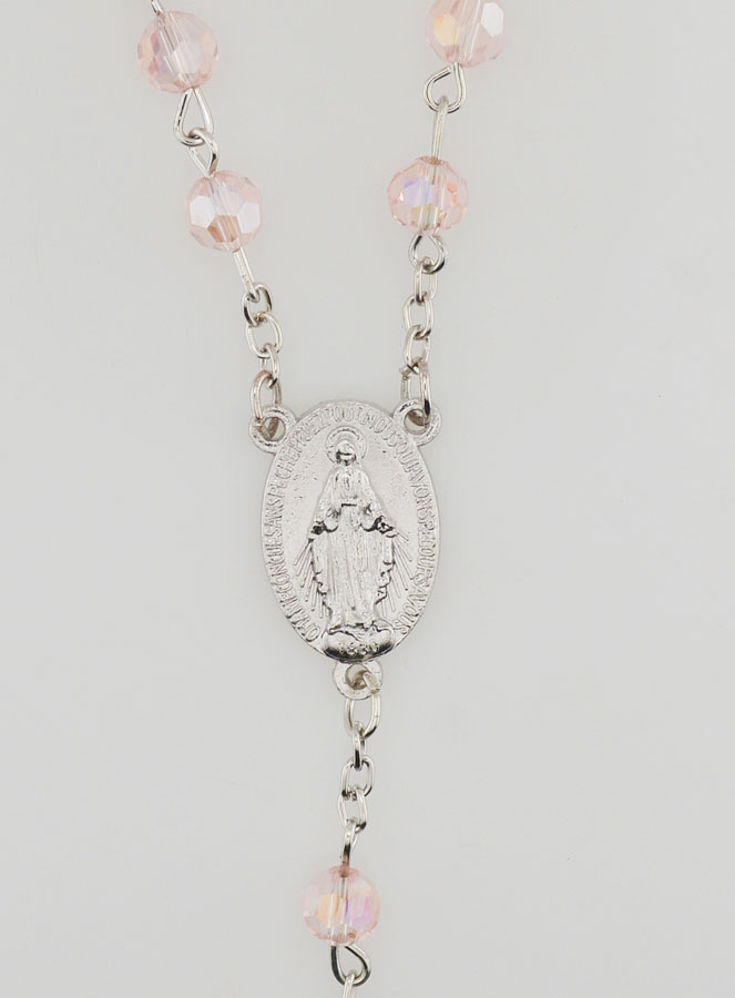 Rosario Perle Sfaccettate Rosa - Miracolosa (pic 4)