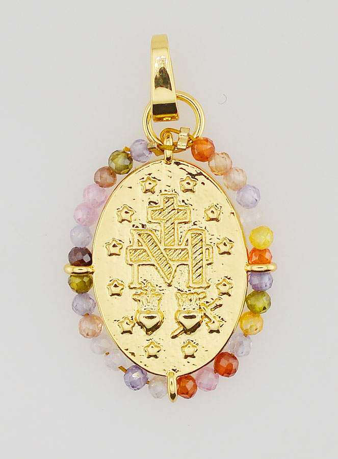 Medaglia Miracolosa Perlata - 22mm (pic 4)