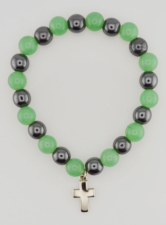 Bracciale Religioso con Croce - Ematite & Avventurina (pic 1)