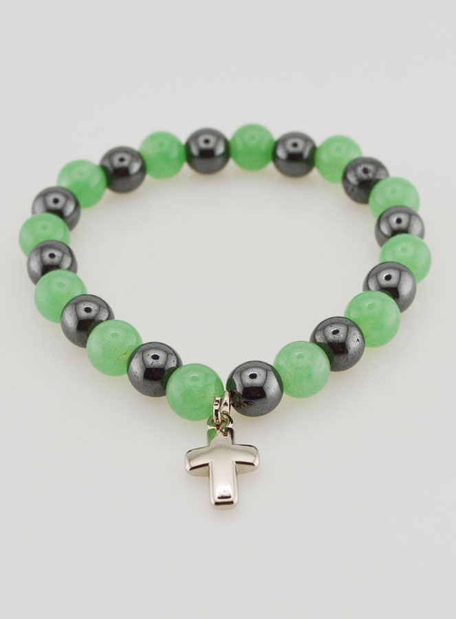 Bracciale Religioso con Croce - Ematite & Avventurina (pic 2)