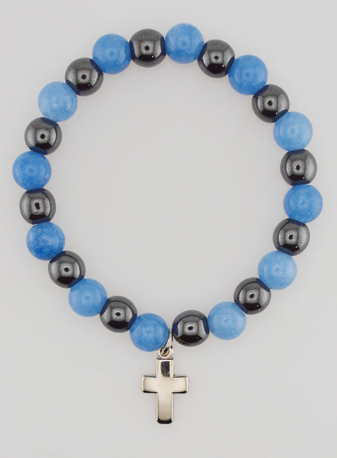 Bracciale Religioso con Pietre - Ematite & Angelite (pic 1)
