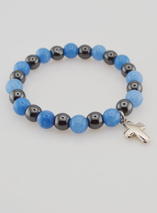 Bracciale Religioso con Pietre - Ematite & Angelite (pic 3)