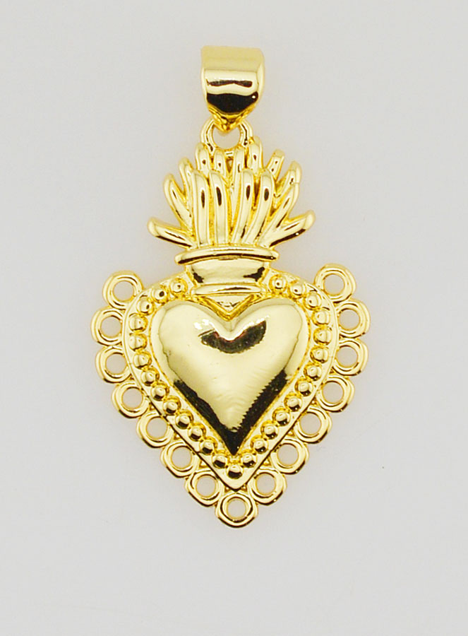 Ciondolo Ex-Voto in Ottone Dorato - 25mm (pic 1)