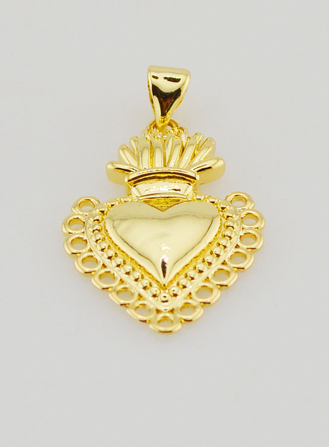 Ciondolo Ex-Voto in Ottone Dorato - 25mm (pic 2)