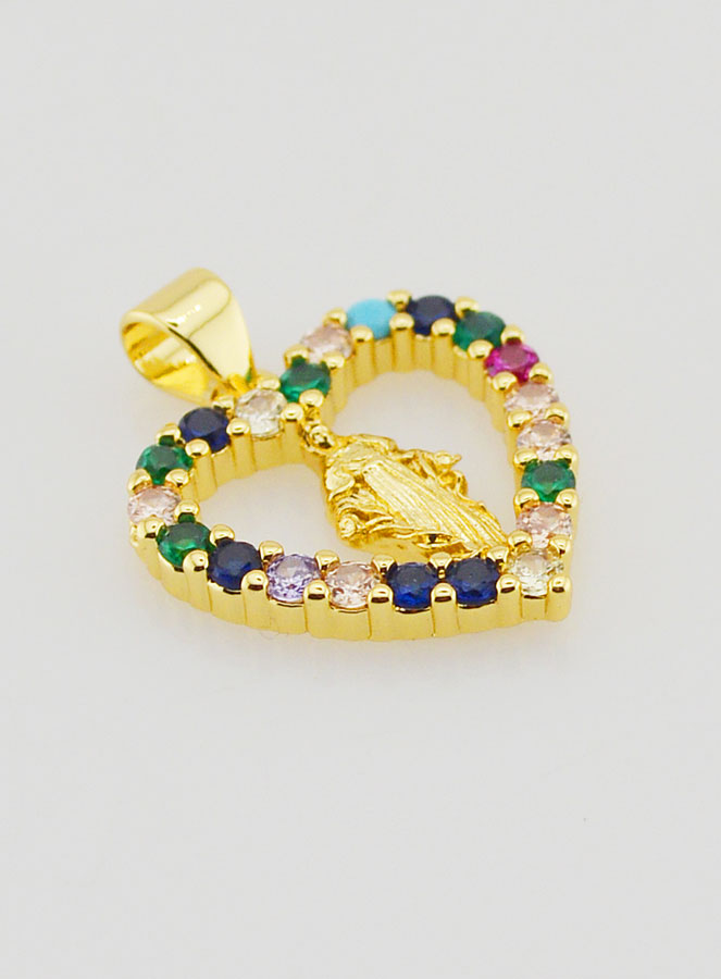 Ciondolo Cuore Colorato - Madonna Miracolosa (pic 3)