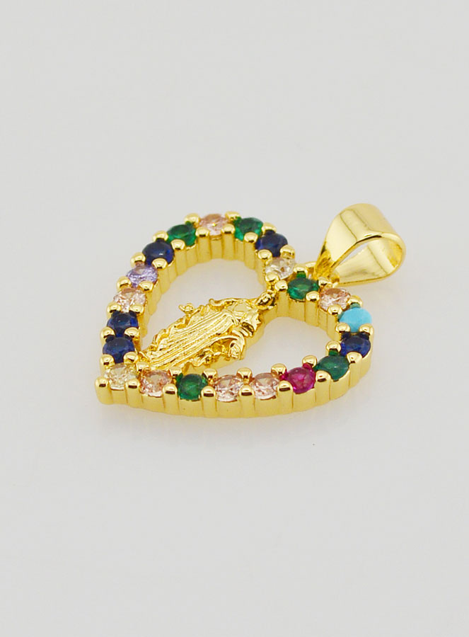 Ciondolo Cuore Colorato - Madonna Miracolosa (pic 4)