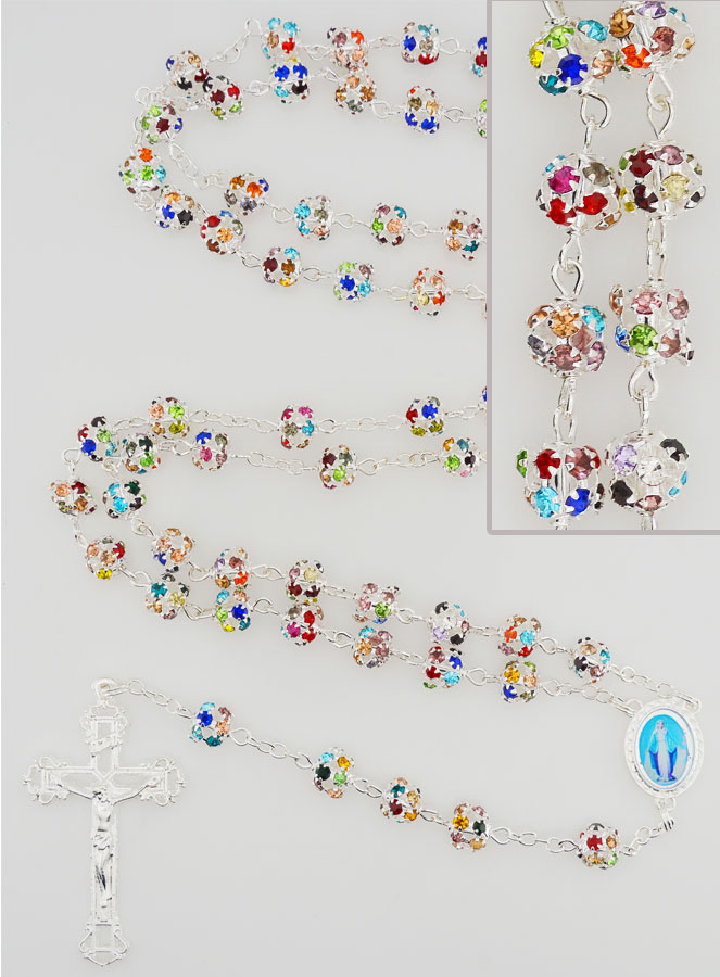Rosario Madonna Miracolosa Grani Multicolori (pic 1)