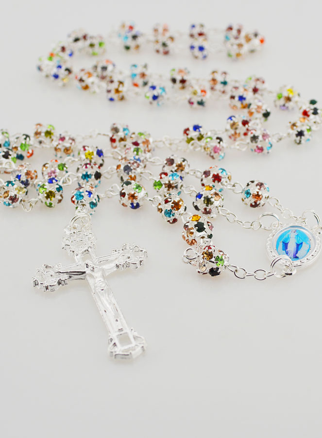 Rosario Madonna Miracolosa Grani Multicolori (pic 2)