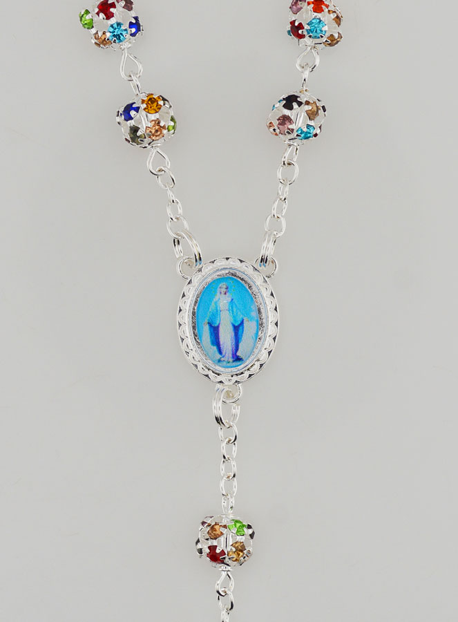 Rosario Madonna Miracolosa Grani Multicolori (pic 4)