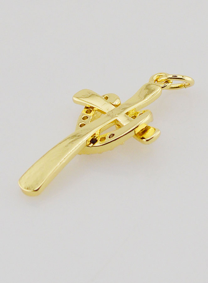 Ciondolo Croce Cuore Intrecciato - 25mm (pic 4)