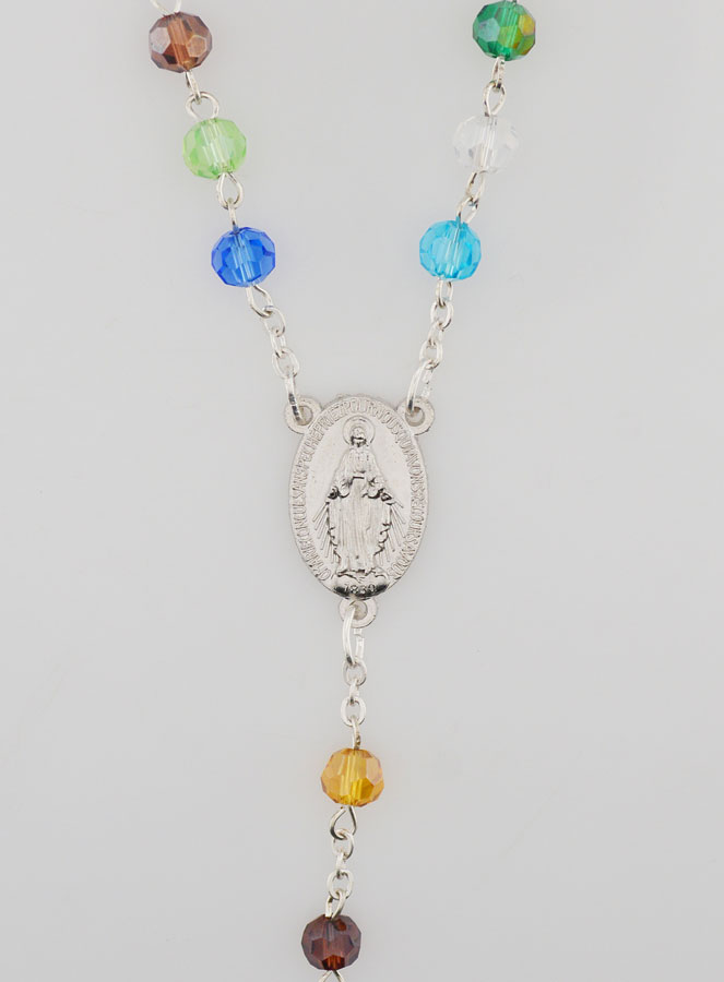 Rosario Madonna Miracolosa Grani Multicolori (pic 4)