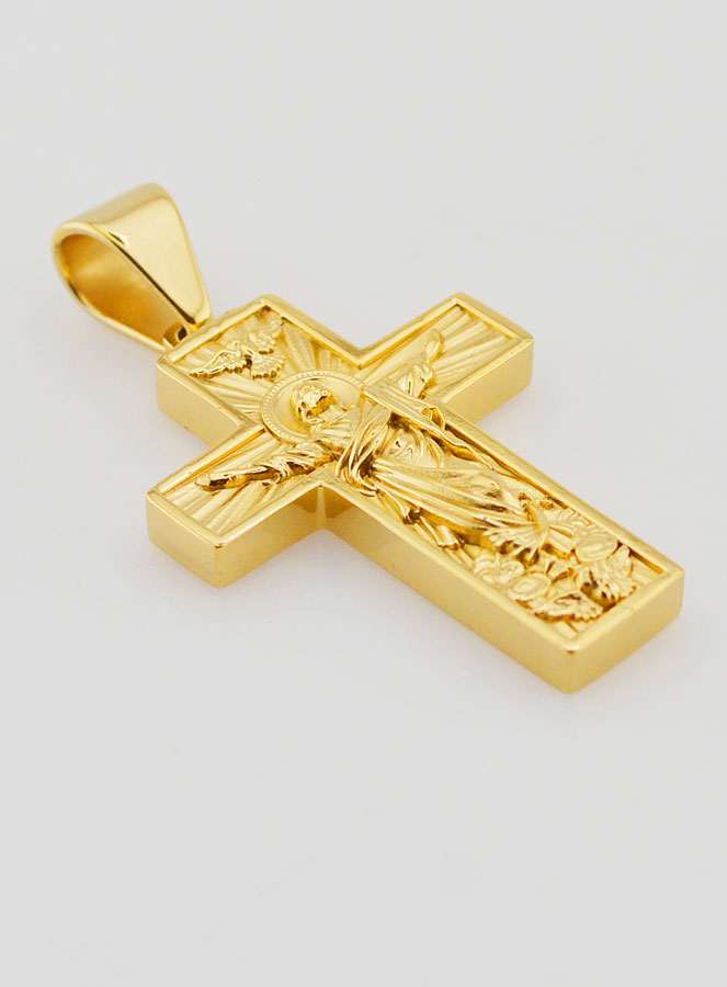 Croce del Pellegrino in Inox Dorato - 35mm (pic 3)