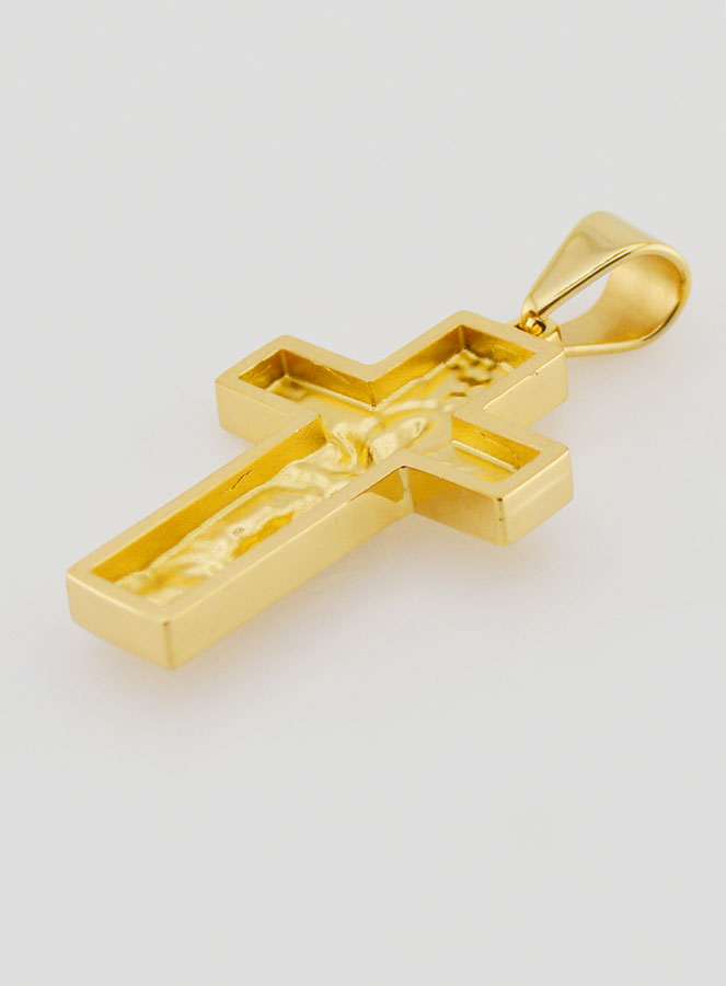 Croce del Pellegrino in Inox Dorato - 35mm (pic 4)