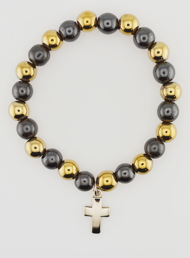 Bracciale Religioso con Croce - Ematite & Pirite (pic 1)