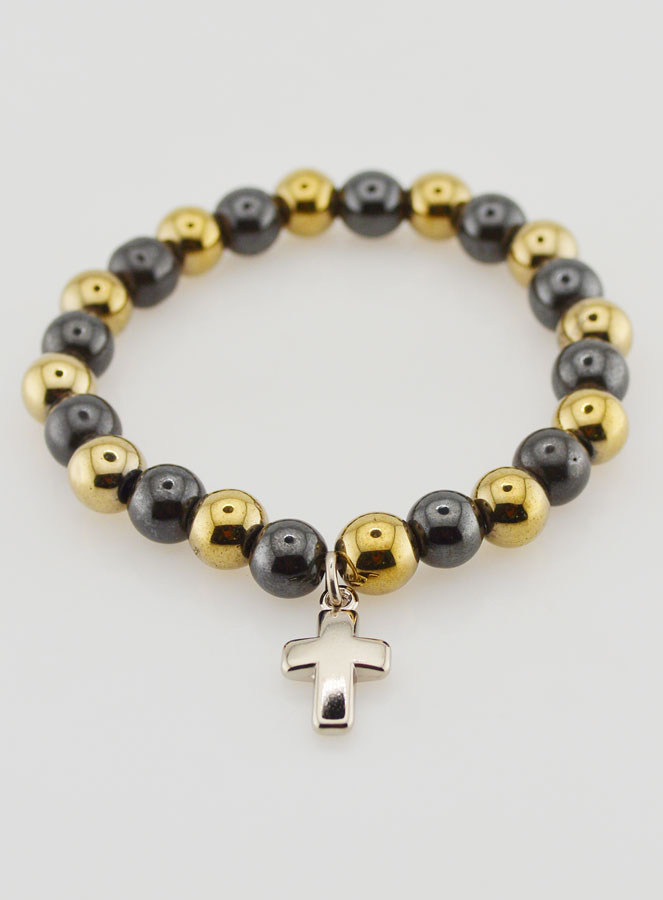 Bracciale Religioso con Croce - Ematite & Pirite (pic 2)