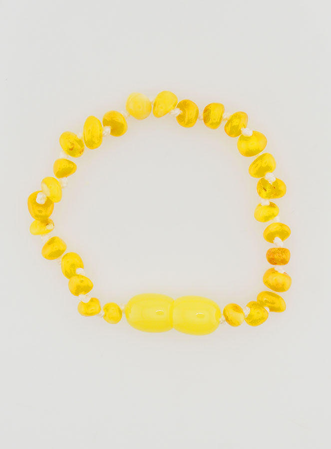 Braccialetto Neonato in Ambra Baltica Chiara (pic 1)