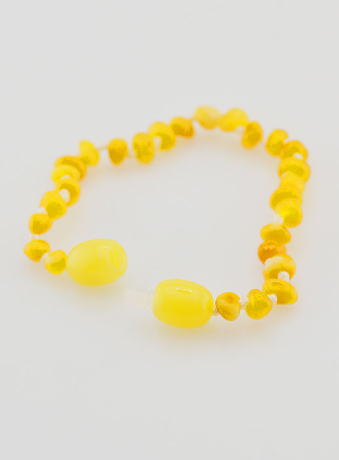 Braccialetto Neonato in Ambra Baltica Chiara (pic 3)