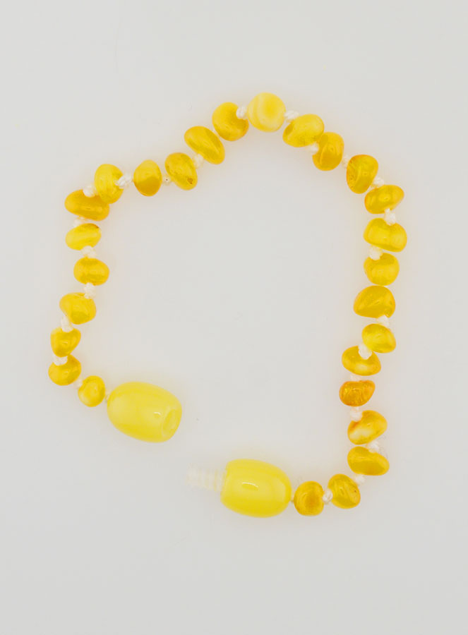 Braccialetto Neonato in Ambra Baltica Chiara (pic 4)