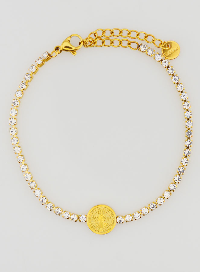 Bracciale di San Benedetto in Inox Dorato (pic 1)