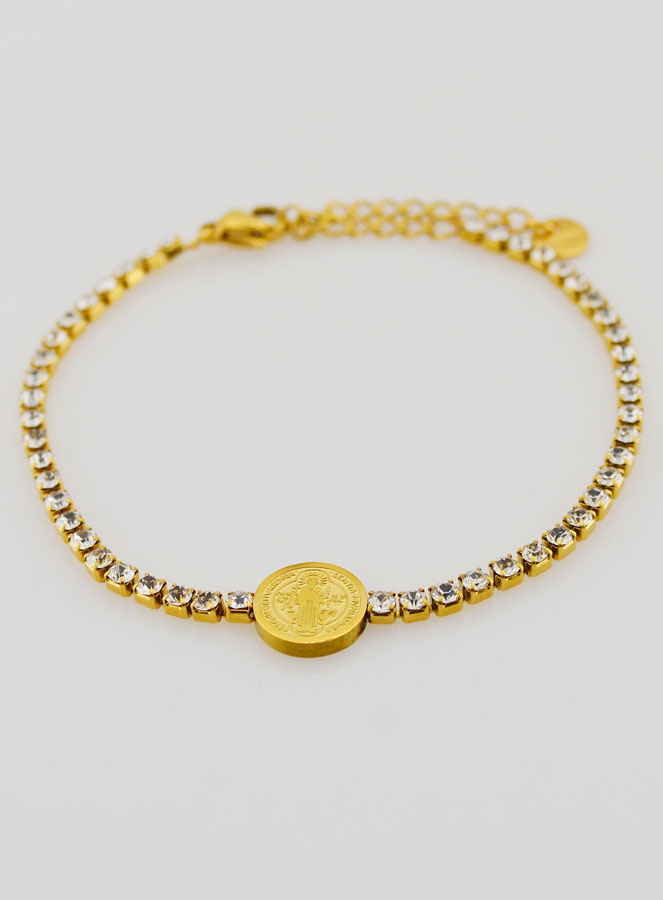 Bracciale di San Benedetto in Inox Dorato (pic 2)