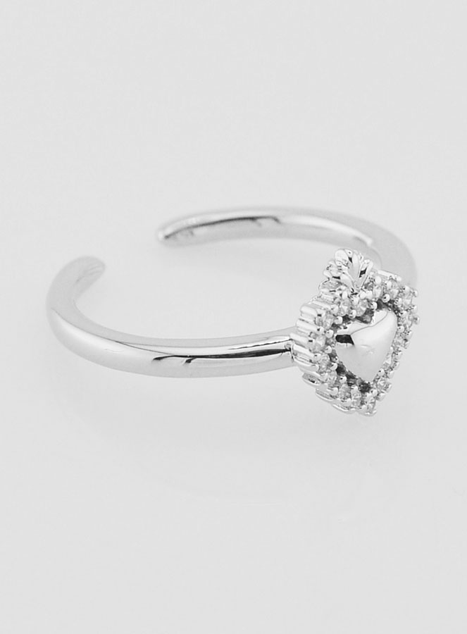 Anello Ex Voto Regolabile Ottone & Brillanti (pic 3)