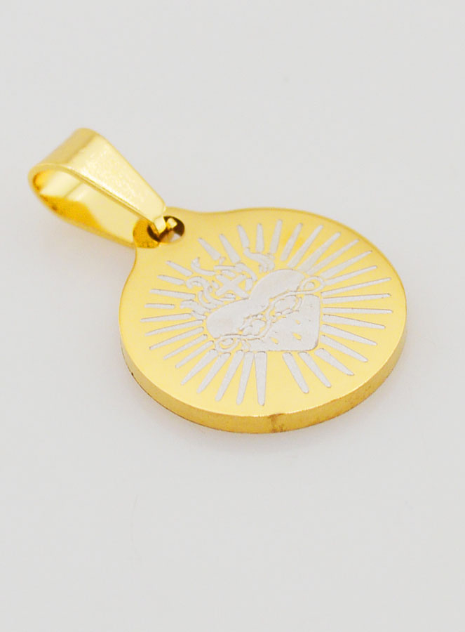 Medaglia Ex Voto in Inox Dorato - 15 mm (pic 3)