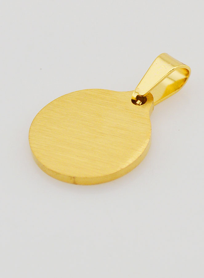 Medaglia Ex Voto in Inox Dorato - 15 mm (pic 4)