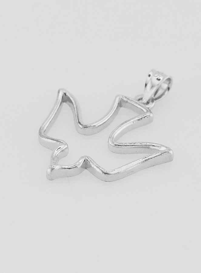 Ciondolo Colomba dello Spirito Santo in Argento - 18mm (pic 3)