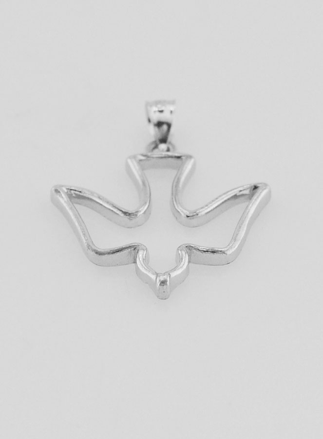 Medaglia di Cresima Spirito Santo in Argento - 18mm (pic 2)