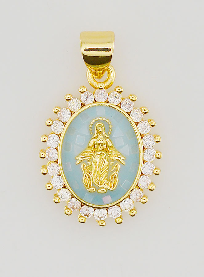 Medaglia Vergine Miracolosa Blu - 17mm (pic 1)