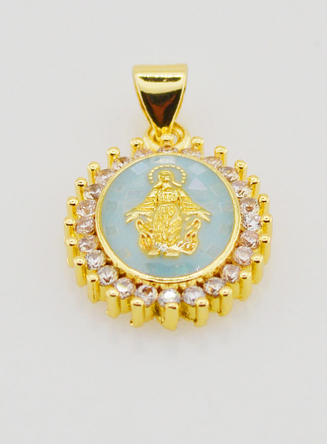 Medaglia Vergine Miracolosa Blu - 17mm (pic 2)