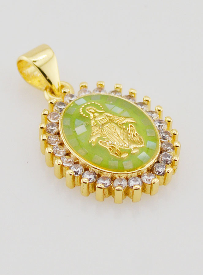 Medaglia Vergine Miracolosa Verde - 17mm (pic 3)